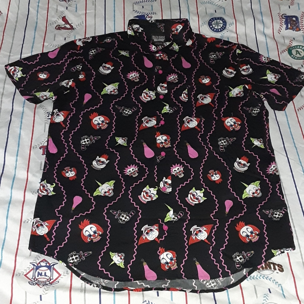 New Killer Klowns From Outer Space All Over Print Button Up Shirt Horror Movie